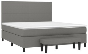 ΚΡΕΒΑΤΙ BOXSPRING ΜΕ ΣΤΡΩΜΑ ΣΚΟΥΡΟ ΓΚΡΙ 160X200 ΕΚ ΥΦΑΣΜΑΤΙΝΟ 3136446