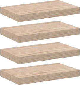 vidaXL Ράφια Τοίχου 4 τεμ. 40x23,5x4 εκ. Επεξεργασμένο Ξύλο