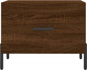 vidaXL Τραπεζάκια Σαλονιού 2 τεμ Brown Oak 50x50x40 εκ Επεξ. Ξύλο