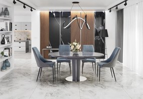 RICARDO extension table, color: top - grey marble, legs - dark grey DIOMMI V-CH-RICARDO-ST DIOMMI-60-21744
