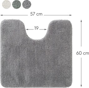 Cosima Πατάκι Λεκάνης 57x60cm Grey Sealskin