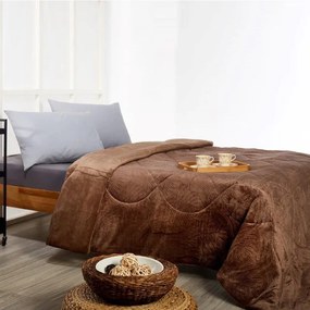 Κουβερτοπάπλωμα Υπέρδιπλο (220x240) Whitegg KB92 Brown