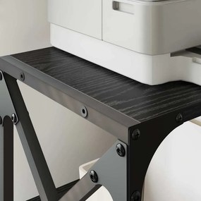 vidaXL Σταντ Εκτυπωτή Μαύρη Οξυά 44 x 26 x 31.5 εκ. Επεξεργασμένο ξύλο