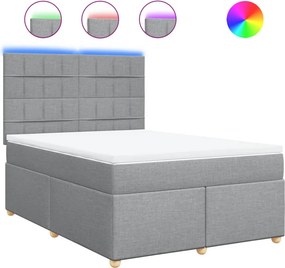 vidaXL Κρεβάτι Boxspring με Στρώμα Αν. Πράσινο 160x200εκ Υφασμάτινο