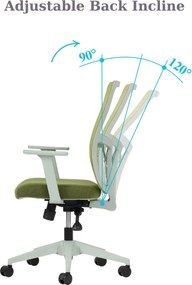 Office Chair Set (2 Pieces) Lumbar 108 - Green Green