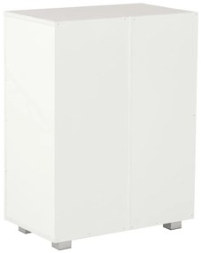 vidaXL Μπουφές Ψηλός Γυαλιστερός Λευκός 60x35x80 εκ. Επεξ. Ξύλο