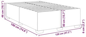 Πλαίσιο Κρεβατιού χωρίς στρώμα Λευκό 120x190 εκ.Συνθ. Δέρμα - Λευκό