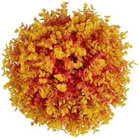 Τεχνητό Φυτό Θάμνος Πυξάρι 78514 Φ31cm Orange-Yellow GloboStar Πλαστικό