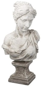 Artekko Bust Διακοσμητικό Γυναικεία Προτομή Τερακότα Λευκό (25.4x22.9x55.9)cm
