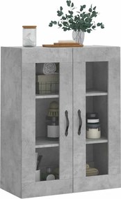 vidaXL Ντουλάπι Επιτοίχιο Γκρι Σκυροδεμ. 69,5x34x90 εκ. Επεξεργ. Ξύλο