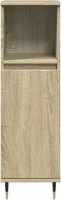 vidaXL Ντουλάπι Μπάνιου Sonoma Δρυς 30x30x100 εκ. Επεξεργασμένο Ξύλο