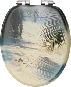 vidaXL Καλύμματα Λεκάνης με Soft Close 2 τεμ. Σχέδιο Παραλία MDF