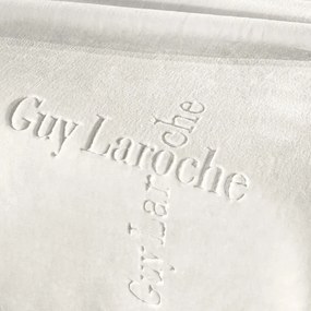 Κουβέρτα Βελουτέ Μονή (160x220) Guy Laroche Logo Ivory