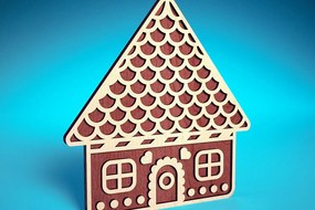 Σετ των 3 Intra απο ξύλο plywood 3mm-4mm πάχος Χριστουγεννιάτικο Gingerbread Cut Δίασταση 15x15 cm INTRAFABR-75818455