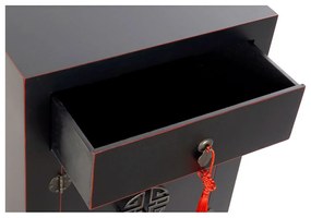Κομοδίνο DKD Home Decor Έλατο Κόκκινο Μαύρο Ξύλο MDF 45 x 34 x 66 cm