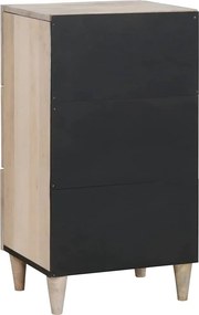 vidaXL Πλαϊνό γραφείο με συρτάρι Λευκό 33.5 x 40 x 75 εκ
