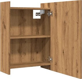 vidaXL Ντουλάπι καθρέφτη μπάνιου Artisan Oak Κατασκευασμένο ξύλο