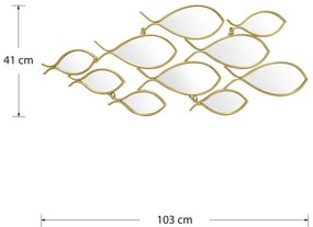Καθρέπτης Filow χρυσό 103x2x38εκ 103x2x38 εκ.
