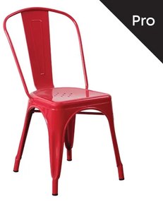 RELIX Καρέκλα-Pro, Στοιβαζόμενη, Μέταλλο Βαφή Κόκκινο  45x51x85cm Ε5191,2