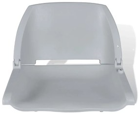 vidaXL Κάθισμα Σκάφους Πτυσσόμενη Πλάτη Γκρι 48x51x41εκ Χωρίς Μαξιλάρι