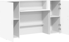 vidaXL Γραφείο Υποδοχής Λευκό 180x50x103,5 εκ. από Τεχνητό Ξύλο