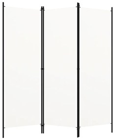 vidaXL Διαχωριστικό Δωματίου με 3 Πάνελ Λευκό Κρεμ 150 x 180 εκ.