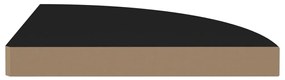 Ράφια Τοίχου 2 τεμ. Μαύρα 35x35x3,8 εκ. από MDF - Μαύρο