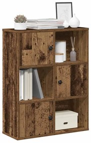 Βιβλιοθήκη Όψη Παλαιού Ξύλου 60x24x76,5 εκ. Επεξεργασμένο Ξύλο