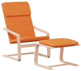 vidaXL Πολυθρόνα Relax Σκούρο Κίτρινο Υφασμάτινη με Υποπόδιο