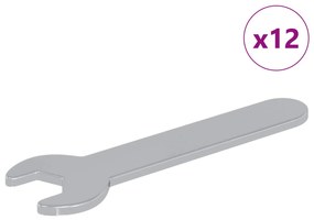 vidaXL Δίχαλο 12 pcs Ασημί 10 mm Σίδερο