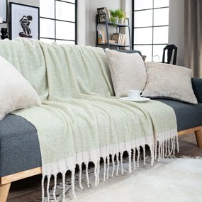 Κουβέρτα Καναπέ Mohair 13 Lime Teoran 130Χ150 Polyester