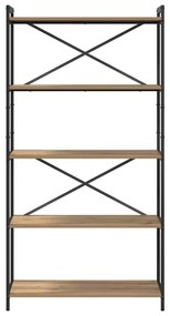 vidaXL Βιβλιοθήκη artisan δρυς 80 x 30 x 153 εκ Επεξεργασμένο ξύλο