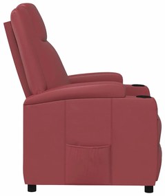 vidaXL Πολυθρόνα Ανακλινόμενη Μπορντό από Συνθετικό Δέρμα