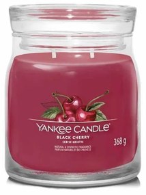 Αρωματικό Κερί Signature Black Cherry Medium 1701391E 9,3x11,4cm Fuchsia Yankee Candle