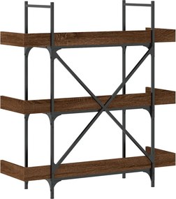 vidaXL Βιβλιοθήκη 3 Επιπέδων Καφέ Δρυς 100x33x108,5 εκ. Επεξεργ. Ξύλο