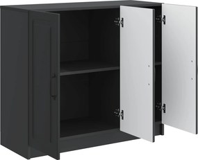 vidaXL Πλαϊνό γραφείο Μαύρο 89 x 34,5 x 77 εκ. Επεξεργασμένο Ξύλο