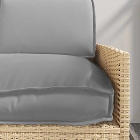 vidaXL Σετ μαξιλαριών Ύφασμα Όξφορντ Γκρι 120 x 50 x 52 εκ.