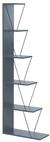 ΒΙΒΛΙΟΘΗΚΗ TARS PAKOWORLD ΓΚΡΙ-ΜΑΥΡΟ 60X24X146.5ΕΚ