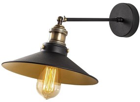 Φωτιστικό Τοίχου - Απλίκα Saglam 892OPV1233 25x40x20cm E27 40W Black-Gold Opviq