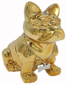 Διακοσμητικό Σκυλάκι Κεραμικό Χρυσό 15.5x10.5x18.5cm -  Χρυσό - 15.5x10.5x18.5cm