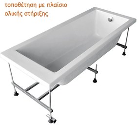 Πλαίσιο Ολικής Στήριξης Γωνιακής Ακρυλικής Μπανιέρας 120*20 εκ. Sirene Modena FRC120