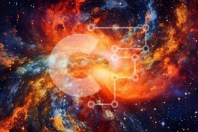 Intra Συλλεκτικό Ξύλινο Παζλ Plywood 4mm - Εκπληκτική εικόνα ενός νεφελώματος στο διάστημα Σε Ξύλινο Κουτί - Διαστάσεις Puzzle: 10x10 cm – 25 κομμάτια