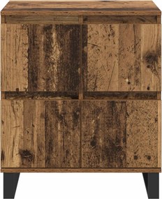 vidaXL Πλαϊνό γραφείο 2 pcs Παλιό ξύλο 60 x 35 x 70 cm