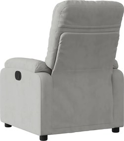 vidaXL Πολυθρόνα Ανακλινόμενη Ανοιχτό Γκρι από Ύφασμα Μικροϊνών