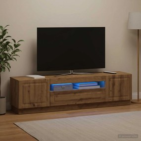 vidaXL Ντουλάπα LED Τηλεόρασης Artisan Δρυς Επεξεργασμένο Ξύλο