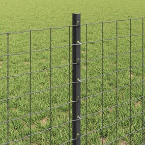 vidaXL Ενσωματωμένος Πόλος Φράχτη 22 τμχ. Γκρι 100 cm
