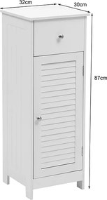 Ντουλάπι-στήλη Chesy pakoworld mdf λευκό 32x30x87εκ