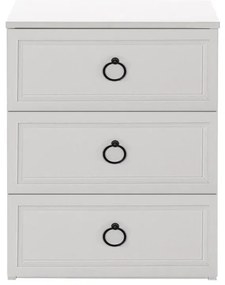 Συρταριέρα Hampton Megapap χρώμα λευκό 72x44x93εκ.