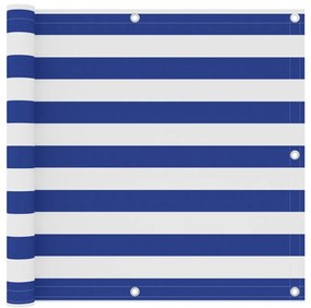 Διαχωριστικό Βεράντας Λευκό/Μπλε 90 x 500 εκ. Ύφασμα Oxford