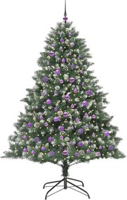 vidaXL Τεχνητό Χριστουγεννιάτικο Δέντρο με 300 LED Πράσινο 210 cm